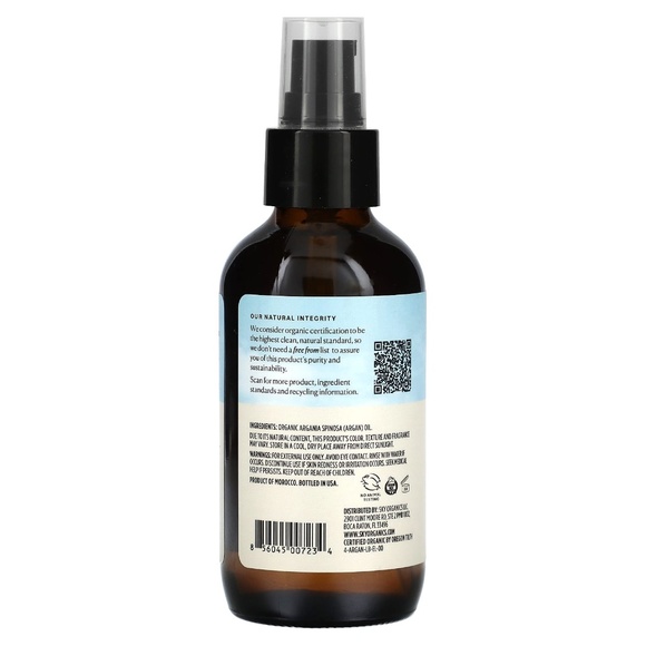 Sky Organics Argan Oil for Hair 4oz  New - Picture 3 of 4